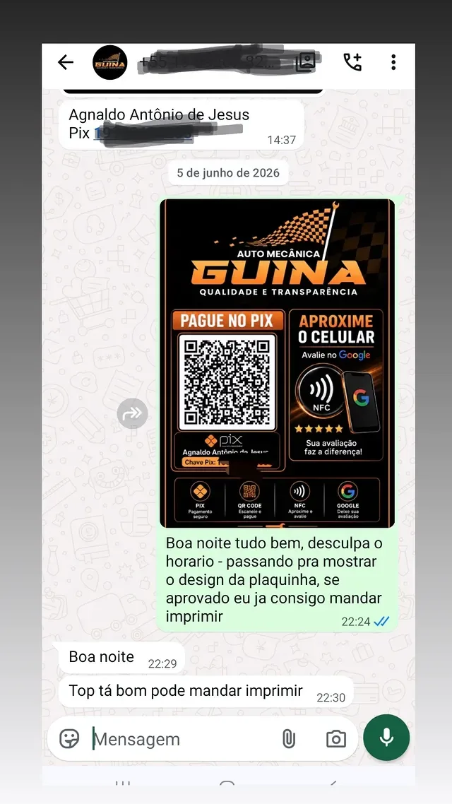 Cliente aprovando o design